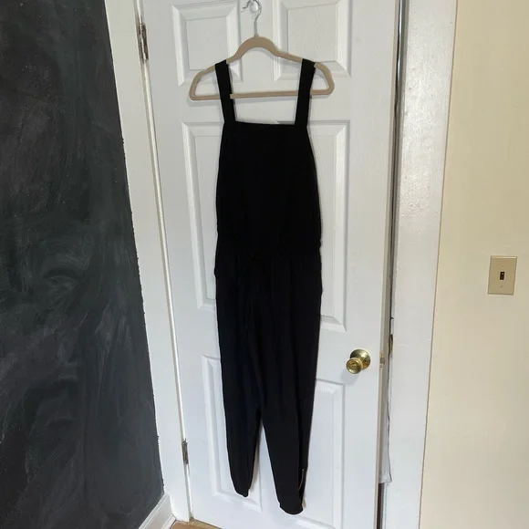 NWOT Albion Fit Black Classic Overall Jumpsuit - Picture 9 of 15